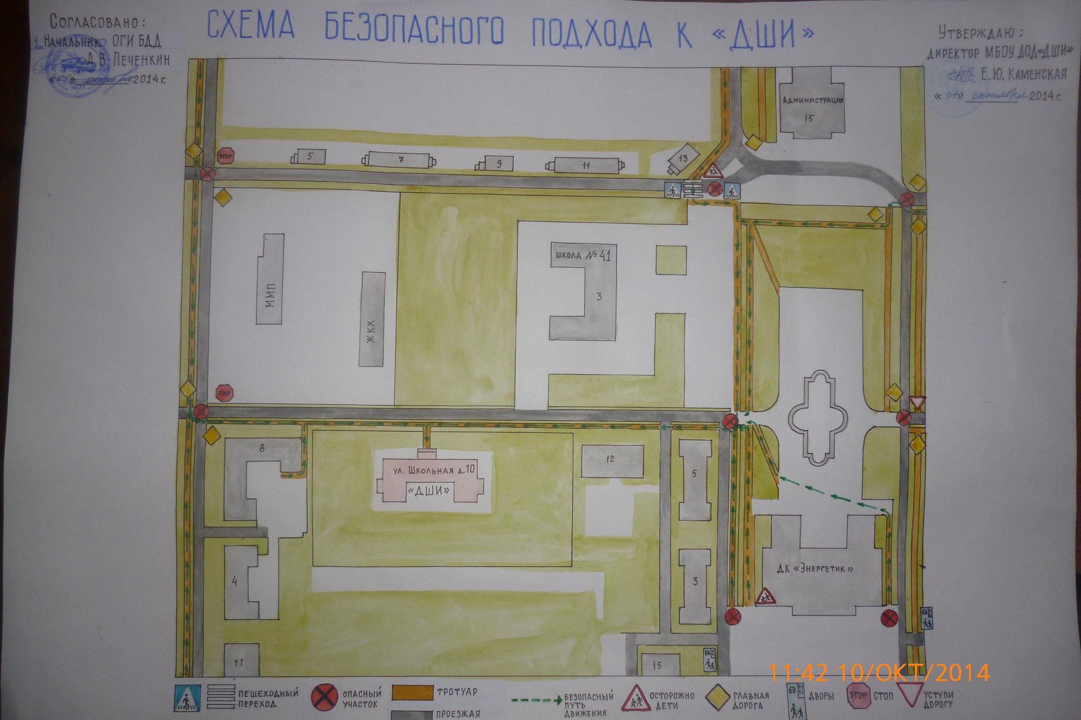 СХЕМА БЕЗОПАСНОГО ПОДХОДА К "ДШИ"