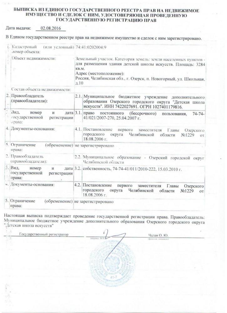 Земля. Выписка из Единого государственного реестра прав на недвижимое имущество